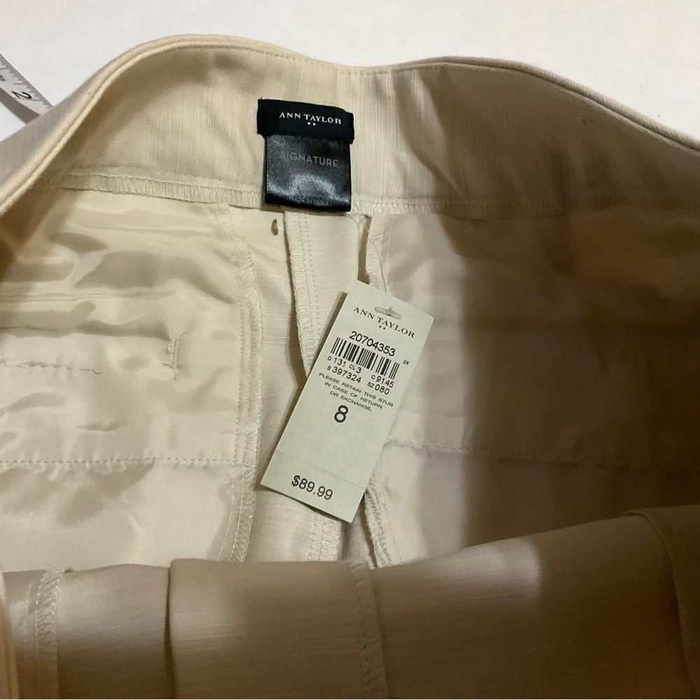 Ann Taylor Signature Fit Tan Work Trousers Size 8 - Picture 6 of 15